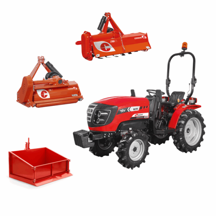 Trattore VST Fieldtrac 918 con attrezzi