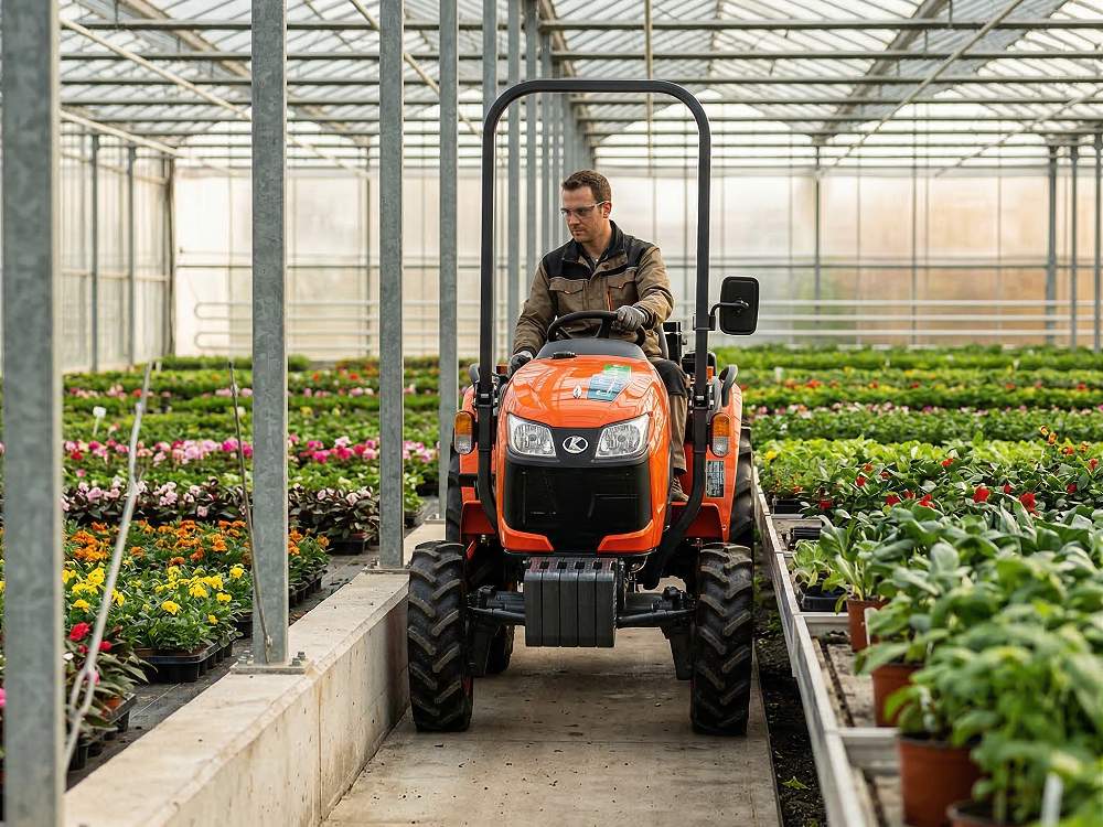 Trattori per serre a ingombro ridotto in vivaio a Cuneo